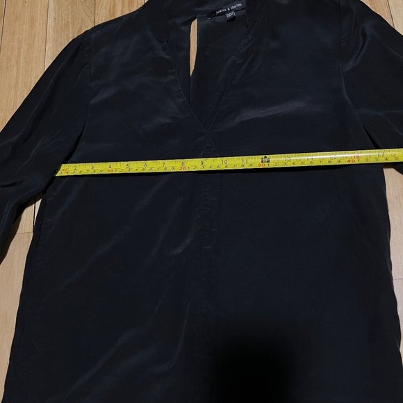 Judith & Charles black silk long sleeve blouse - Picture 10 of 11